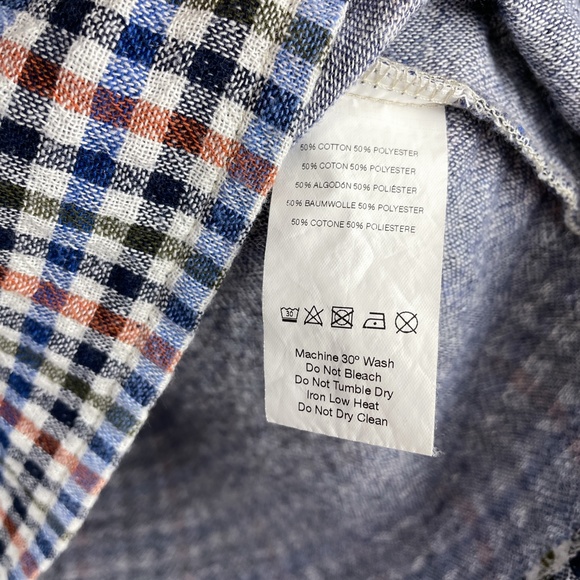 Rita Row Plaid Surplice Crop Top in Blue Multi M - Picture 8 of 9